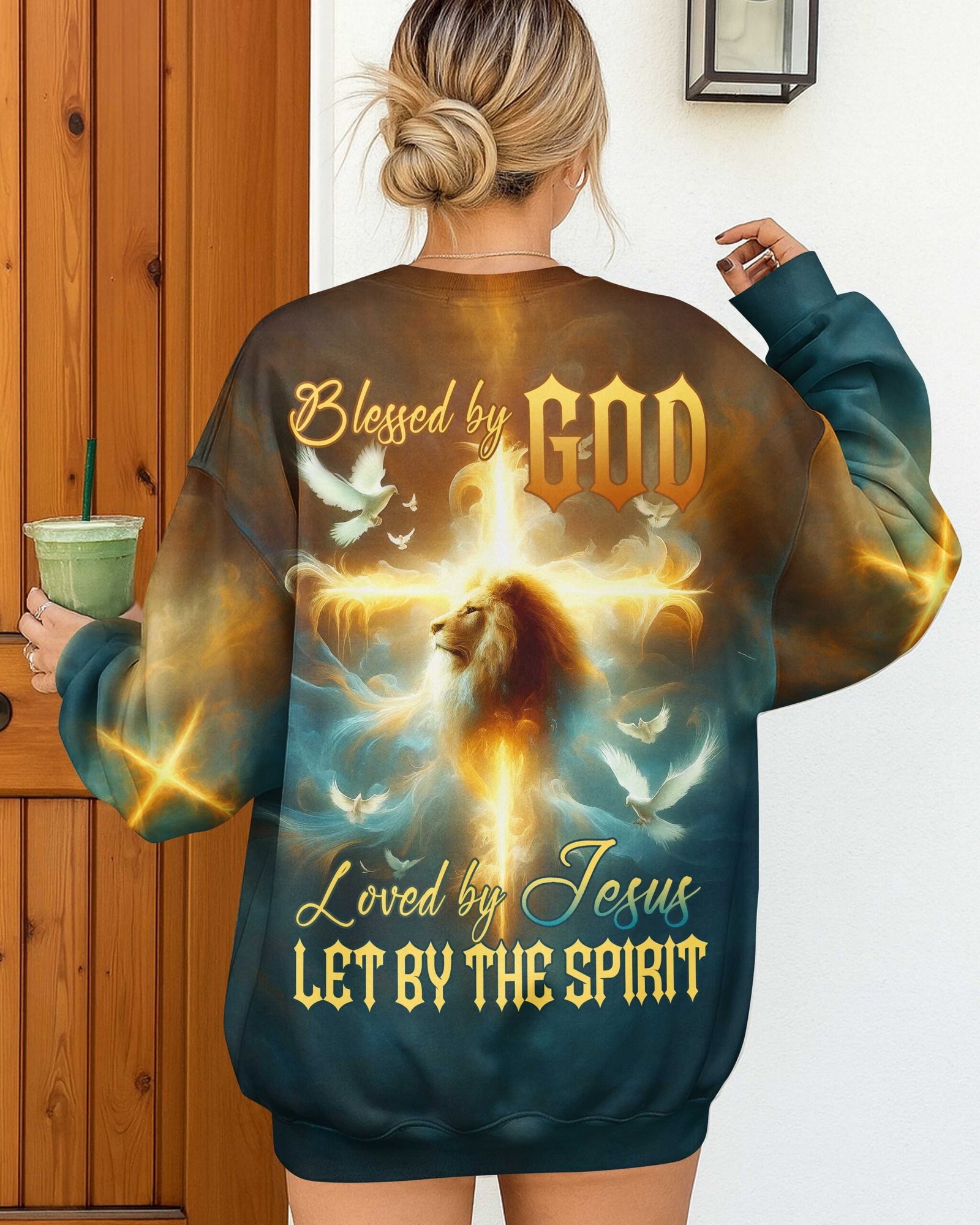 Blessed By God Loved By Jesus Let By The Spirit T-Shirt - Image 15